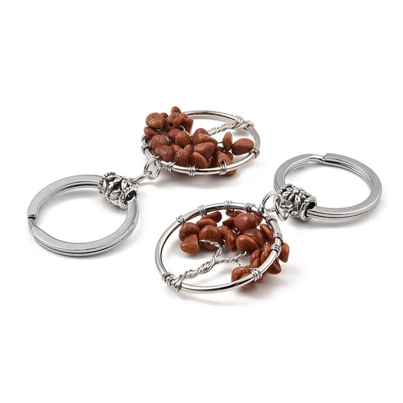 NWOT - Goldstone handmade Wire Wrap Tree of Life Keychain or pendant  2/$10 - Picture 2 of 2